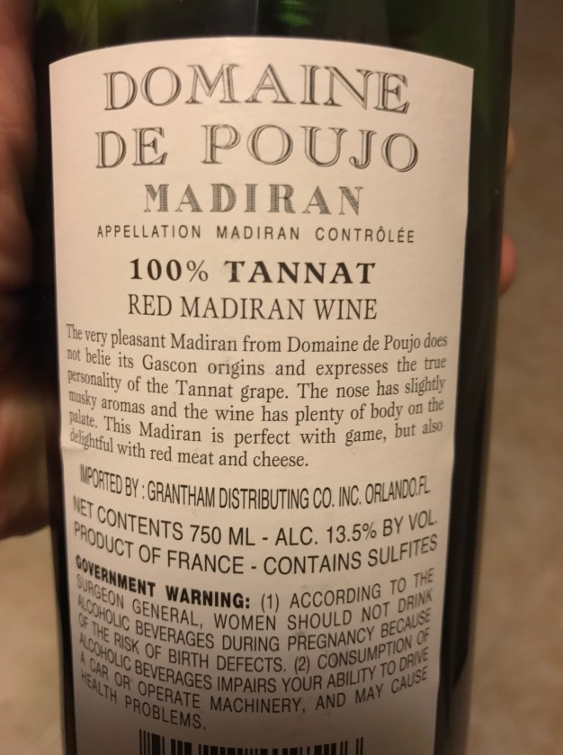 Tannat Rear Label