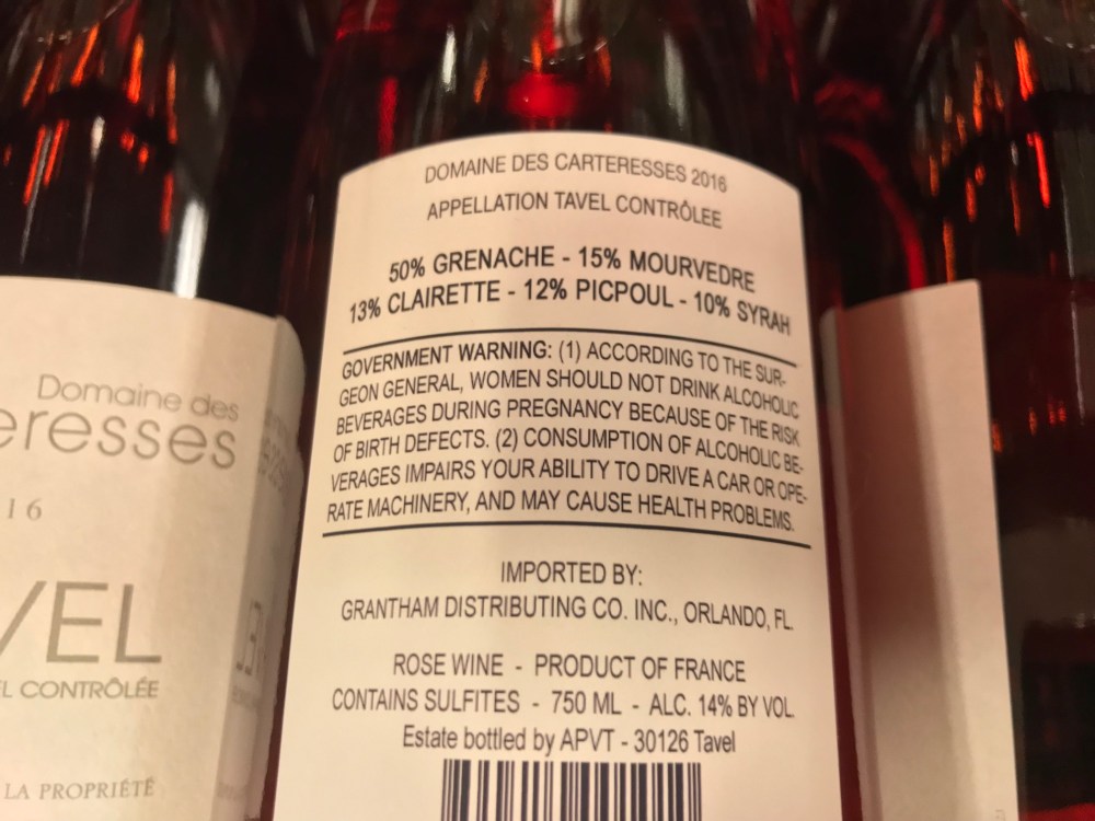 Carteresses Rear Label